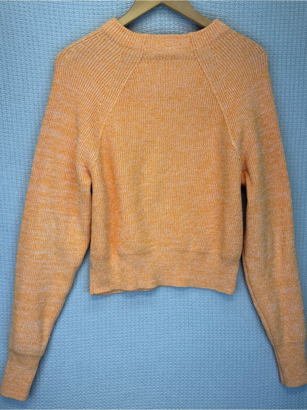Free People Too Good Pullover Sweater Small Orange Zest Boho Spring Cottagecore - Picture 5 of 9